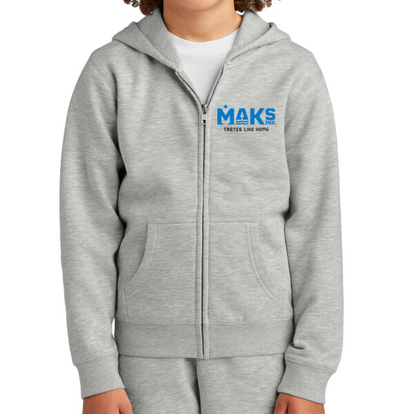District® Youth V.I.T.™ Fleece Full-Zip Hoodie - Embroidered Logo Thumbnail