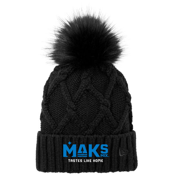 New Era ® Faux Fur Pom Beanie - Embroidered Logo Thumbnail