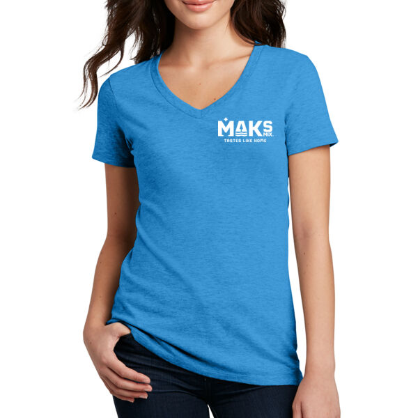 District® Women’s Perfect Blend® CVC V-Neck Tee - Printed Logo Thumbnail